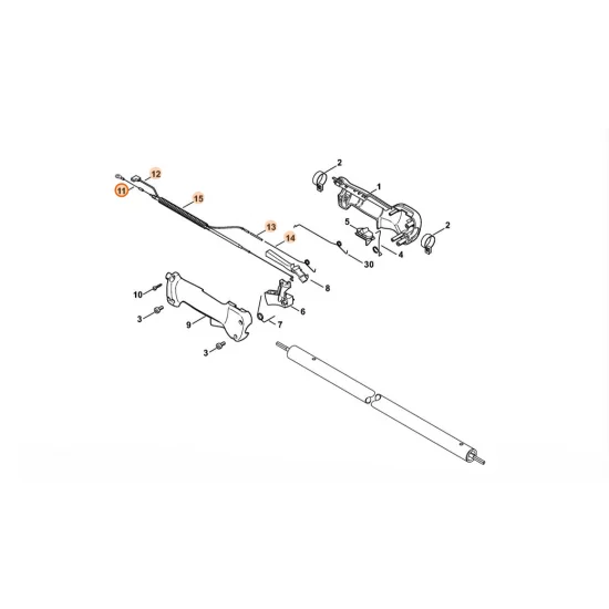 STIHL  Cięgno sterowania główną przepustnicą 4137 180 1103